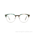 Newest Fashion Eyeglasses Eyewear Metal Acetate Frame Optical Glasses